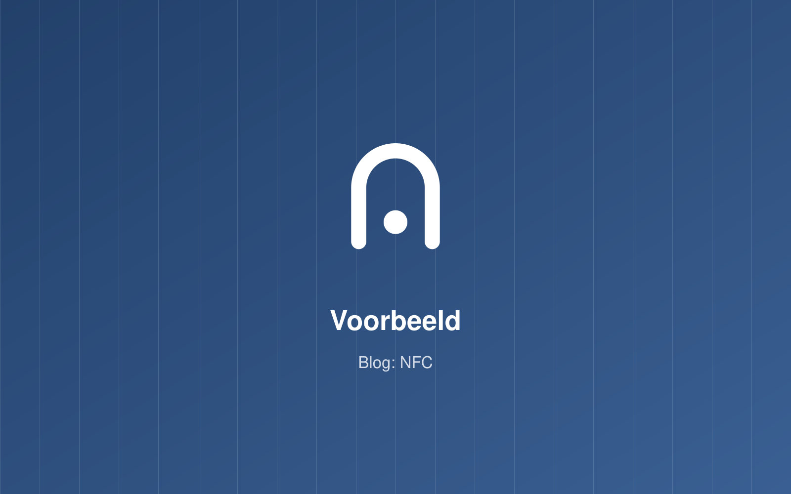 [Voorbeeld] Omslagfoto over NFC
