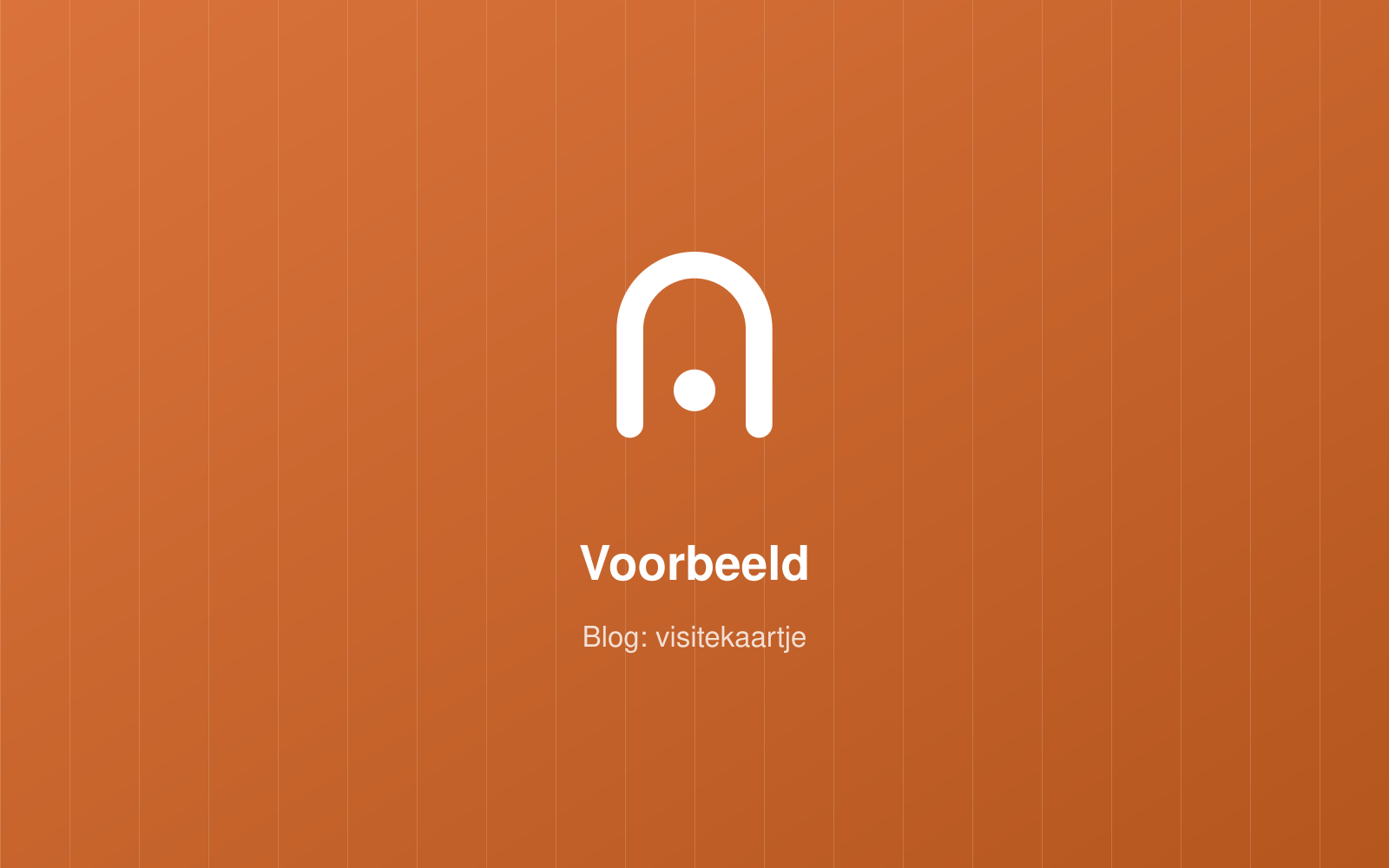 [Voorbeeld] Omslagfoto over visitekaartjes
