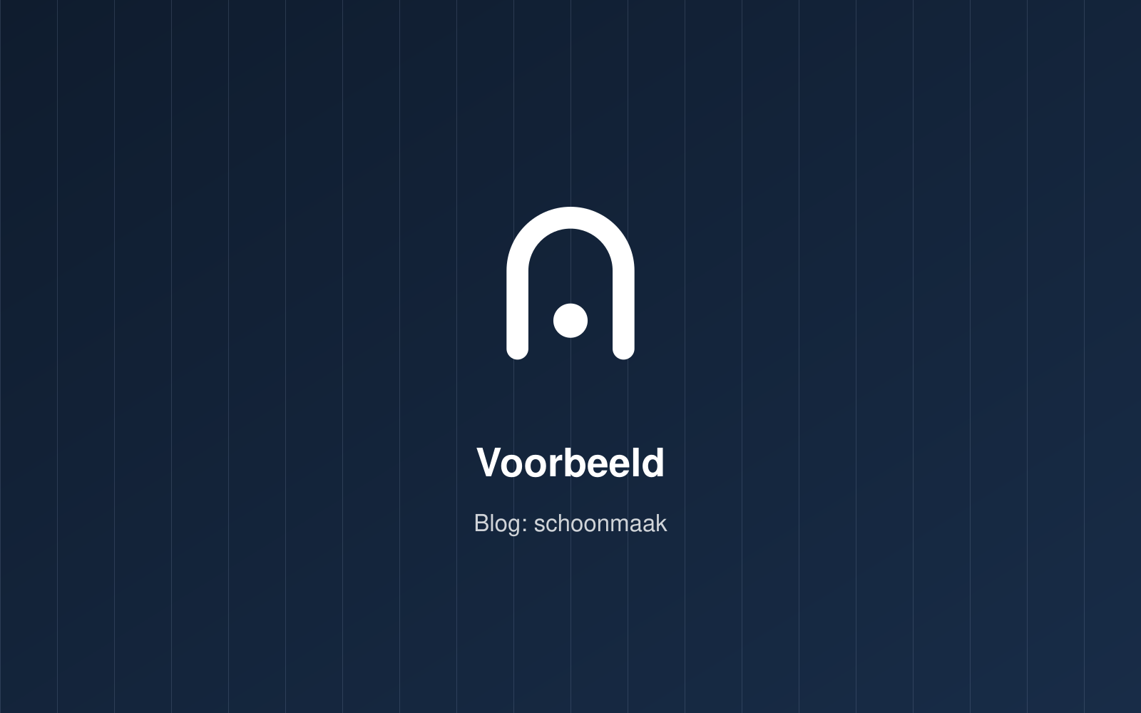 [Voorbeeld] Omslagfoto over schoonmaak