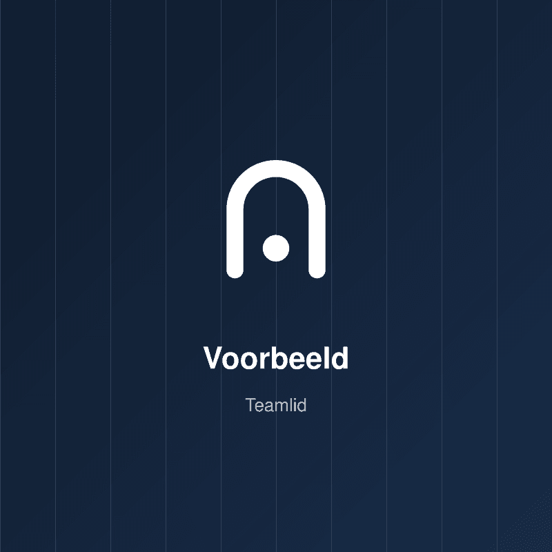 [Voorbeeld] Photo of a team member